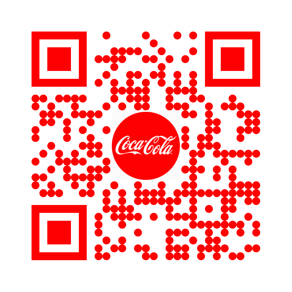 Custom QR code for Coca-Cola